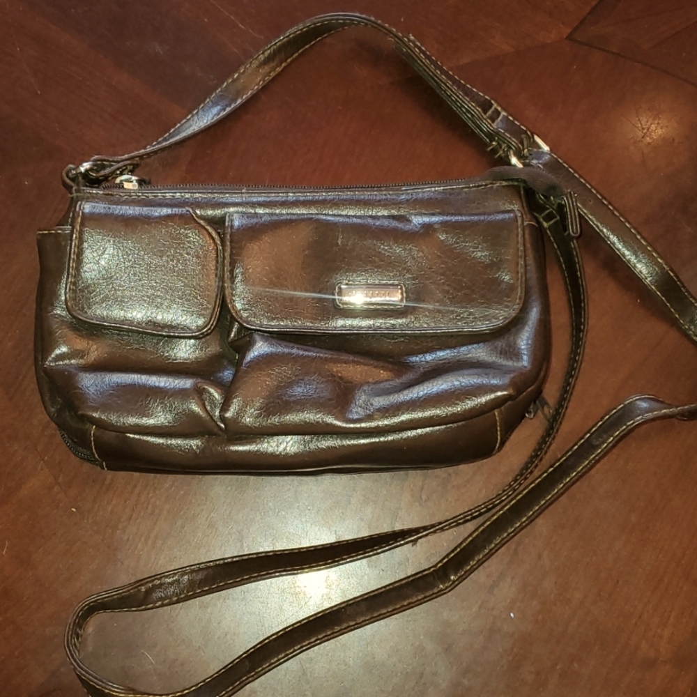 #43 Brown Leather Crossbody Purse